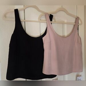 Topshop Black and Pink Women's Tops Satin Lot Of 2
